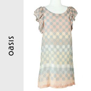 🔴 FLASH SALE - Oasis London Silk Geo Patter Dress